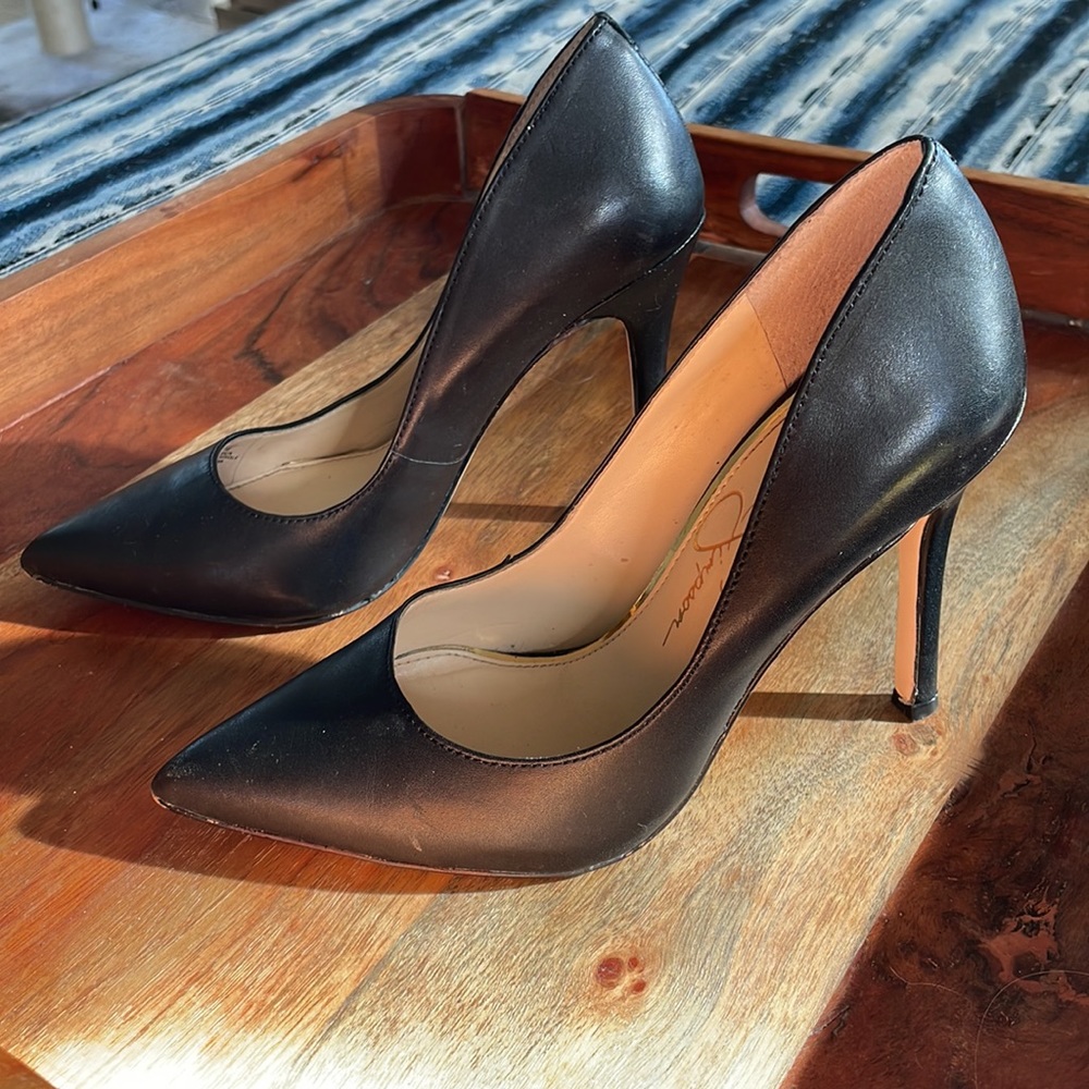 Jessica Simpson black stilettos size 4M EU 34 EUC